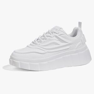 Stylish White Platform Sneakers for Women